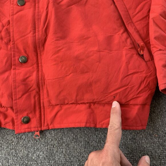 Vintage Cabela’s Gore-Tex Down Jacket Women’s Medium Red Zipped Pockets 90s - Picture 3 of 12
